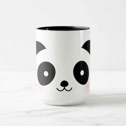 Kawaii Cute Cartoon Panda Beer Aangepaste naam Mok (Midden)
