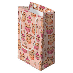 Kawaii Cute Cats and Cupcakes Pink Pattern Klein Cadeauzakje