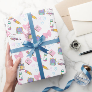 Kawaii Cute Cats & Pastel Kantoorbehoeften Inpakpa Cadeaupapier