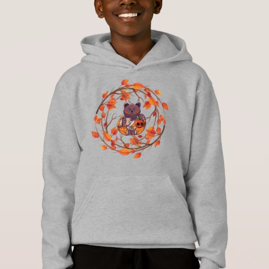 Kawaii Cute Chat Japonais Automne Halloween (Devant)