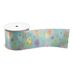 Kawaii Cute Cloud Sun Moon Gender Neutral Pattern Lint