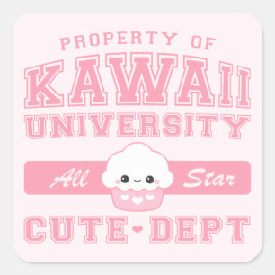 Kawaii Cute Dept Vierkante Sticker