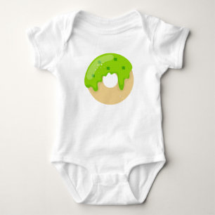 Kawaii Cute Donut Groene Klaver Bevochtiging St Pa Romper