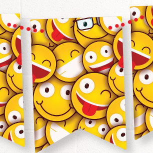 Kawaii Cute Emoji Emoticon. Vlaggetjes