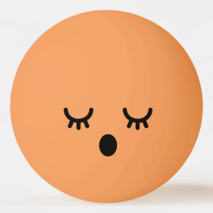 Kawaii Cute Funny Face. Emoji. Emoticon. Pingpongballen