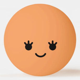 Kawaii Cute Funny Face. Emoji. Emoticon. Pingpongballen
