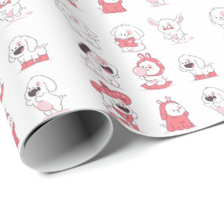 kawaii cute hond ontwerp cadeaupapier