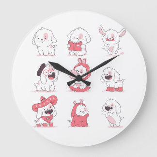 kawaii cute hond ontwerp grote klok
