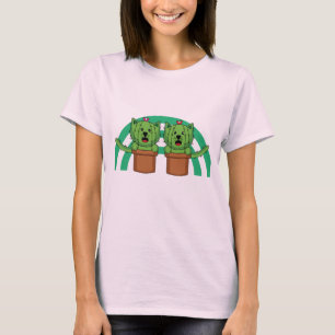 Kawaii Cute Kat Cactus Plant Huisdier T-Shirt