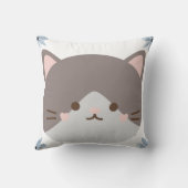 Kawaii Cute Kattengezicht Kussen (Achterkant)