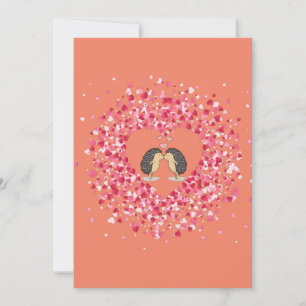 Kawaii Cute Lovely Zoenende Egels Vakantiekaart Feestdagenkaart
