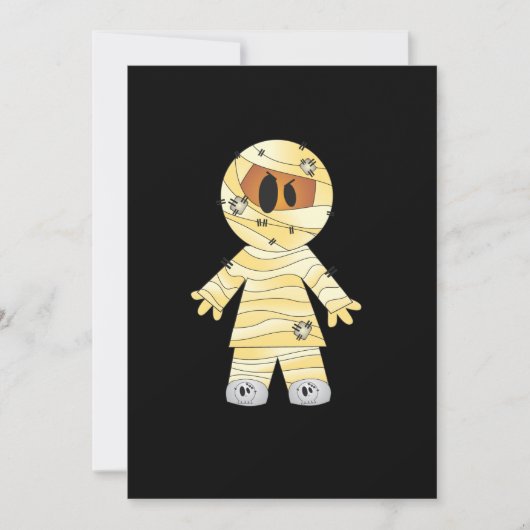 Kawaii Cute Mummy Halloween Kaart (Voorkant)