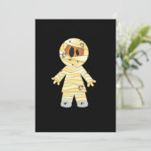 Kawaii Cute Mummy Halloween Kaart (Staand voorkant)
