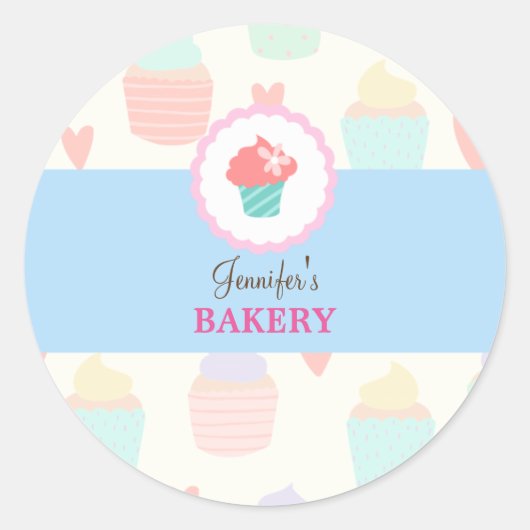 Kawaii Cute Pastel Bakery Sticker Label (Voorkant)
