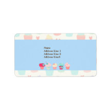 Kawaii Cute Pastel Étiquette de adresse