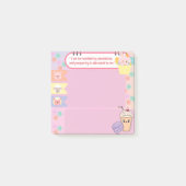 Kawaii Cute Pink en Paars Motivatie Post-it® Notes (Voorkant)