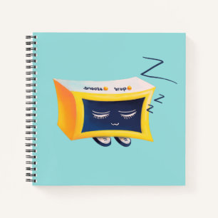 Kawaii Cute Slaping Alarm Clock Character Notitieboek