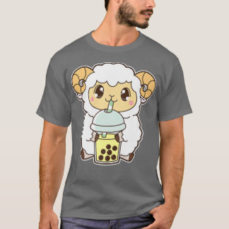 Kawaii Cute Zodiac Boba Goat Banana Bubble Pearl M T-shirt