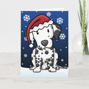 Kawaii Dalmatian Christmas Card Feestdagen Kaart