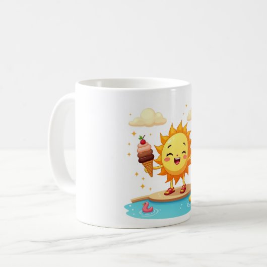 Kawaii Danser Sun Summer Poolside Mug (Devant gauche)