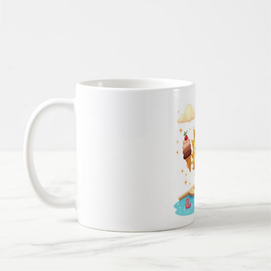 Kawaii Danser Sun Summer Poolside Mug (Gauche)