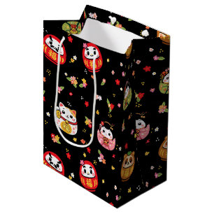 Kawaii daruma-patroon medium cadeauzakje
