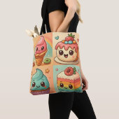 Kawaii Dessert Canvas tas (Dichtbij)