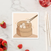 Kawaii Dim Sum Bunnies Papieren servetten (Insitu)