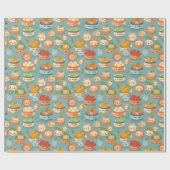 Kawaii Dim Sum Zondag Patroon Cadeaupapier (Vlak)