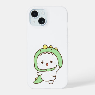 Kawaii Dino Dance iPhone Case – Schattigee Cartoon 15 Hoesje