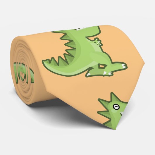 Kawaii Dinosaur Stropdas (Opgerold)