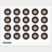 Kawaii dogs eating Ramen Ronde Sticker (Vel)