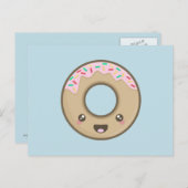 Kawaii Donut Briefkaart (Voorkant / Achterkant)