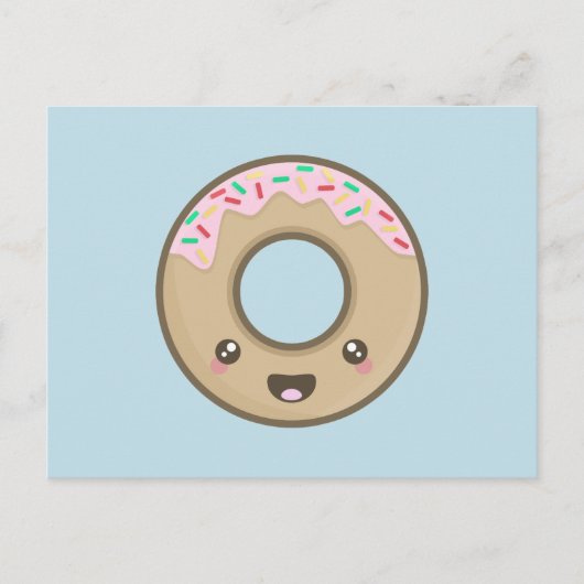 Kawaii Donut Briefkaart (Voorkant)