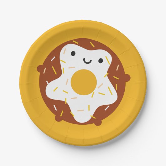 Kawaii Donut Papieren Bordje (Voorkant)