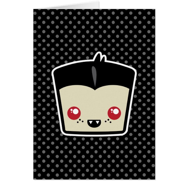 Kawaii Dracula Note Card (Voorkant)