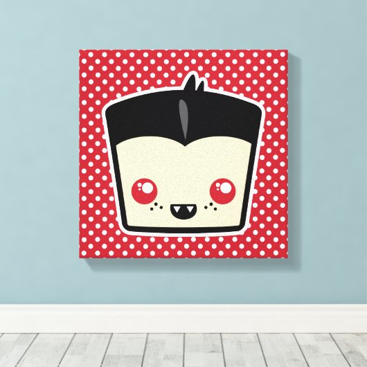 Kawaii Dracula Wrapped Canvas (Insitu (Houten vloer))