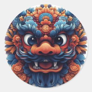 Kawaii Dragon Seal Sticker Chinees Erfgoed