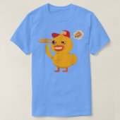 Kawaii Duck Cute Animal Pizza levert Funny Pizza T-shirt (Design voorkant)