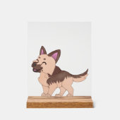 Kawaii Duitse herdershond Acryl Bord (Voorkant)