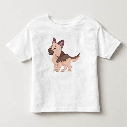 Kawaii Duitse herdershond Kinder Shirts (Voorkant)