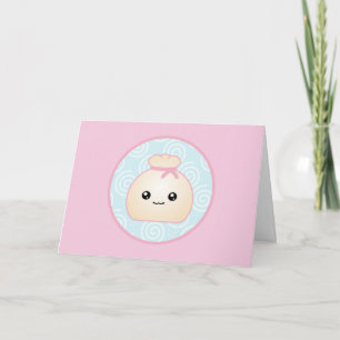 Kawaii Dumpling Birthday Card Kaart