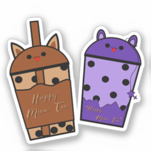 Kawaii Duo Meow Thee Vinyl Sticker