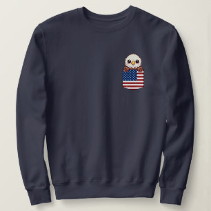 Kawaii Eagle Amerikaanse vlag zak Trui