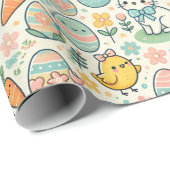 Kawaii Easter Wrapping Paper Cadeaupapier (Rol Hoek)