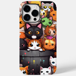 Kawaii een veel katten graffiti Case-Mate iPhone 14 pro max hoesje