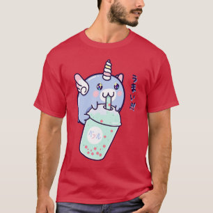 Kawaii Eenhoorn Bubble Tea T-shirt