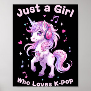 Kawaii Eenhoorn K-p liefhebber voor meisjesfans Poster