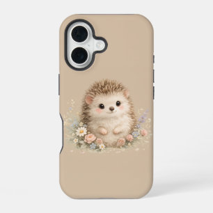 Kawaii Egeltje Cottagecore Bloemenschenking iPhone 16 Hoesje