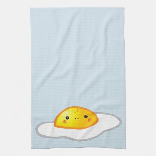 Kawaii Egg Kitchen Towel Theedoek (Verticaal)